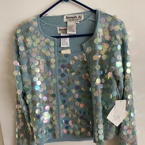 2 piece tank sweater set. 80% silk   Turquoise.